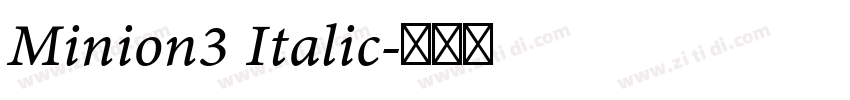Minion3 Italic字体转换